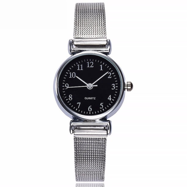 Clearance Sale Sfonq Womens Watches ,Mothers Day Gift for Grilfriend Casual Quartz Stainless Steel Band Strap Watch Analog Wrist Watch,Black Buy 2 Save 10%