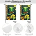 thumbnail image 2 of St Patricks Day Garden Flag 12X18 Inch Double Sided Burlap Shamrock Green Hat Lucky Clover Yard Holiday Flag, 2 of 9