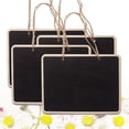 thumbnail image 3 of 4 PCS Mini Tableaux Rectangulaires Suspendus Tableau Noir Double Face Numéro de Table de Fête de Mariage Place Tag Message Board Signes Mémo Board, 3 of 9