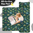 thumbnail image 4 of Dinosaur and Palm Green Pattern Teens Toddler Nap Mat with Pillow, Sleeping Mat Bag for Preschool Daycare 59"x22", 4 of 6