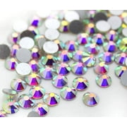 GROUPNINEET 1440 Pieces 1.6mm Clear Crystal Flat Back Brilliant Round Rhinestones Glass Stones Glitter Gems Transparent Faux Diamond (Crystal AB)