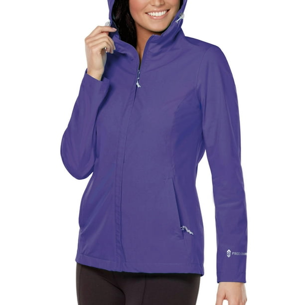 Free Country Ladies Waterproof Rain Jacket in Classic Purple, Size