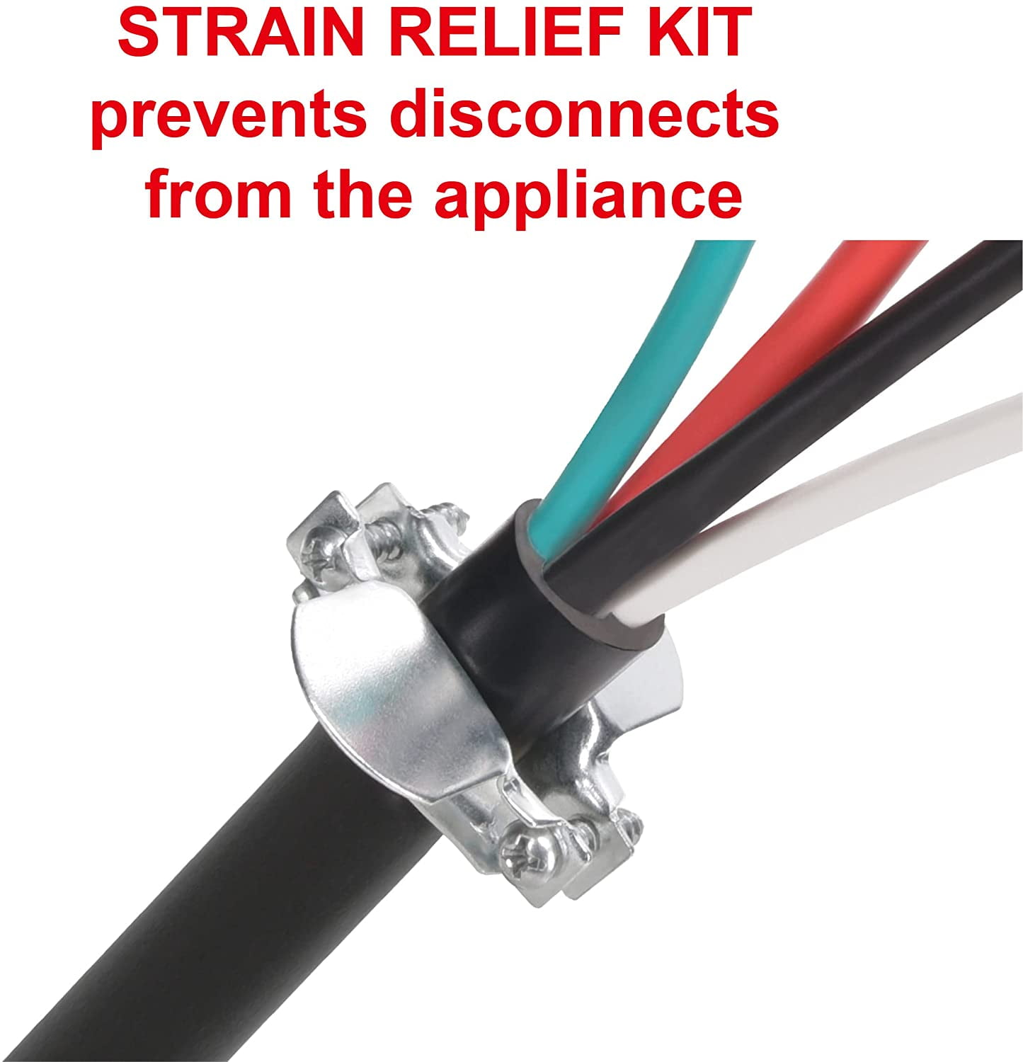 Clear Power 6 ft 6/2 & 8/2 SRDT, Indoor Dryer Cord, 4-Wire 50 AMP, Black, CP10023