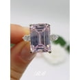 thumbnail image 3 of 14x10mm Elongated Asscher Cut, Light Pink, Multi-Stone Engagement Wedding Ring, 5A Quality Cubic Zirconia, Sterling Silver, 3 of 3