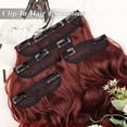 thumbnail image 2 of MORICA Clip in Hair Extension 20 Inch 6PCS Natural Long Wavy Curly Hairpieces for Women Thick Synthetic Fiber Double Weft Hair Full Head, 2 of 7