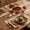 02, variant on Fall Placemats, 17.71x11.81 Inch Double Sided Pumpkin Placemats with Autumn Maple Leaf Print, Stitched Cotton Linen Table Mat, Rustic Harvest Decor for Kitchen Table Thanksgiving Arrangement