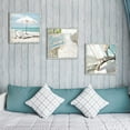 thumbnail image 3 of Coastal Framed Wooden Wall Art: Ocean Pictures Sailboat Art Prints Beach Artwork Collection Set of 3 Seascape Decorations for Home, 3 of 6