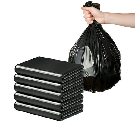 CCOCC 65 Gallon Trash Bags for Toter,(Value-Pack 50 Bags w/Ties) Large Trash Bags 64 Gallon Heavy Duty