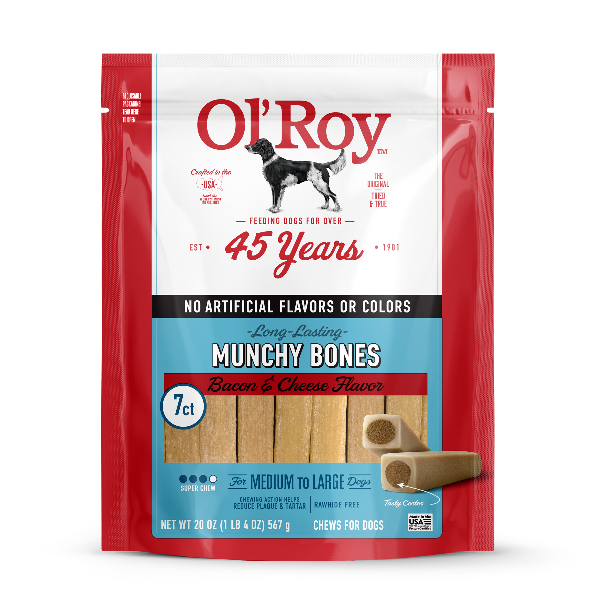 Ol' Roy Munchy Bone Bacon & Cheese Dog Treats photo 3