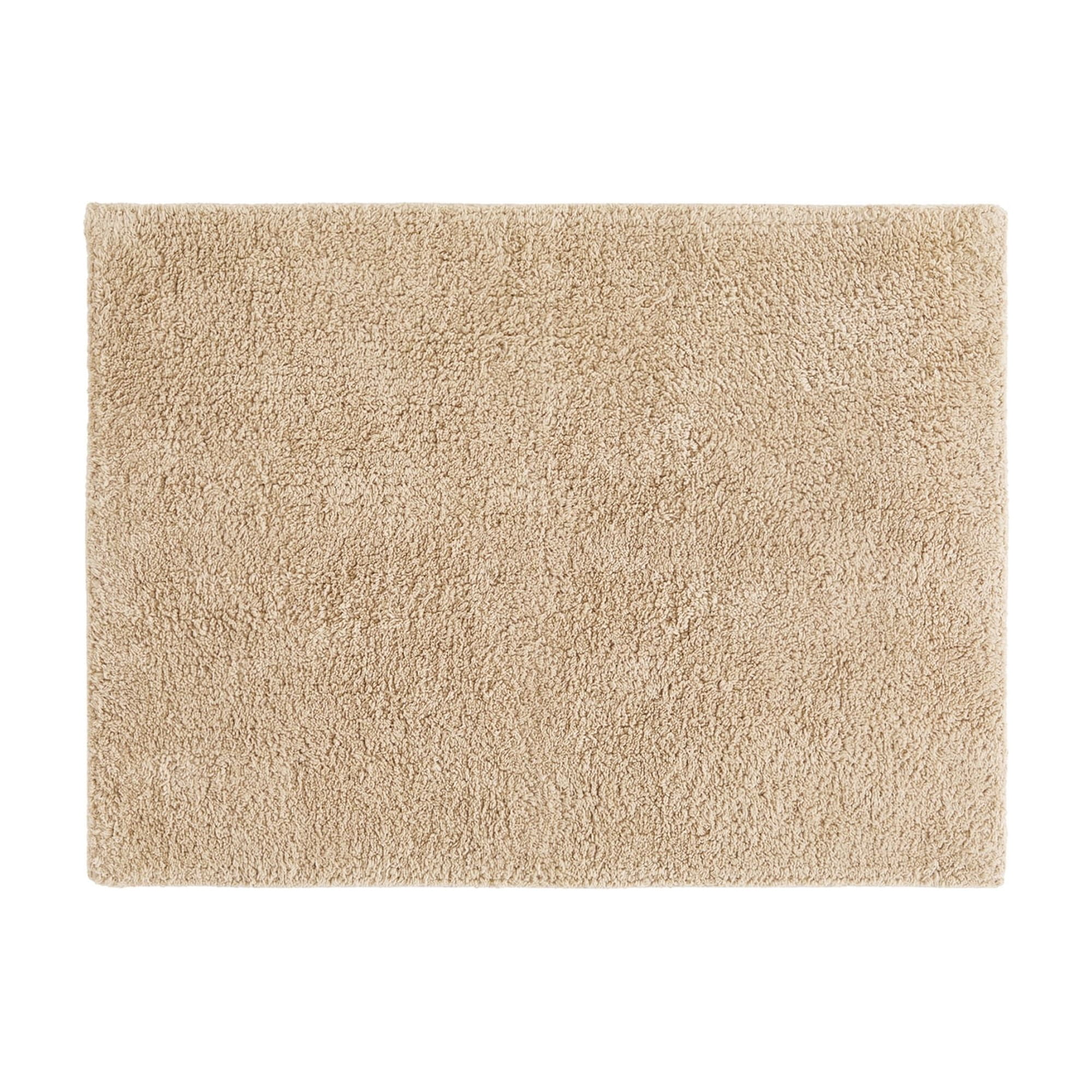 Noble Linens Reversible Cotton Bath Mat, 24 in x 17 in, Tan
