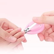 Baby Nail Kit 4-in-1 Baby Nail Care Tool Set Safe Baby Manicure Set Includes Baby Nail Clippers, Scissor, Nail File and Tweezer Baby Grooming Kit for Newborn Infant Toddler (Pink)