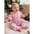 thumbnail image 5 of Lairauiy Baby Toddler Girl Christmas Outfits Candy Cane Print Long Sleeve Tops and Pants Clothes Set 0-3 Years, 5 of 9