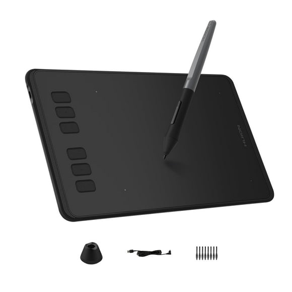 HUION Inspiroy H640P Drawing Tablet, 6x4 inch Art Tablet with Battery-Free Stylus, 8192 Pen Pressure, 6 Hot Keys, Graphics Tablet for Drawing, Writing, Design, Teaching, Work wit