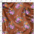 thumbnail image 3 of Soimoi Moss Georgette Fabric Florals Floral Decor Fabric Printed Yard 42 Inch Wide, 3 of 6