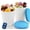 Blue, variant on 2 Pack Ice Cream Containers 1 Quart Each – Reusable Freezer Storage Tubs with Silicone Lids for Homemade Ice Cream, Sorbet, Gelato, BPA Free Stackable, Orange