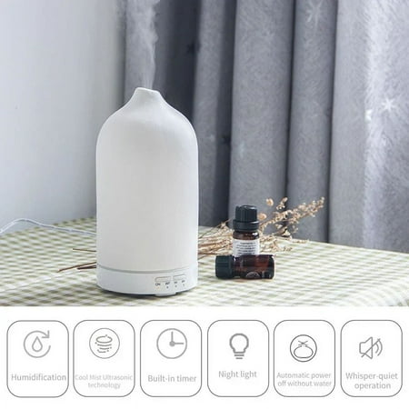 

Ceramic Aroma Diffuser Automatic Small Humidifier Hotel Air Fresh Essential Oil Timing Colorful Lights Diffuser