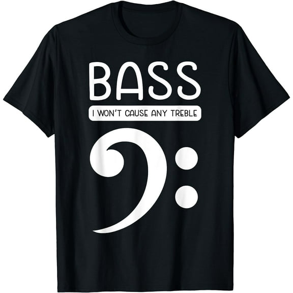 Bass Player Guitarist Bassist Guitar Treble Octave Clef T-Shirt