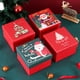 thumbnail image 2 of Caja de regalo navideña de cartón rojo de 15 x 15 x 10 cm con tapa, 4 unidades, 2 of 2