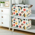 thumbnail image 2 of Yayeee Foldable Storage Basket for Shelves with Handles Set of 2 Waterproof Cloth Bins, Red Geometric, 2 of 7