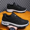 thumbnail image 4 of Men's Low-Top Lace-Up Hiking Shoes Mesh Spliced Upper Air Cushion Sole Rugged Outsole Outdoor Walking Sneakers, 4 of 6