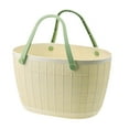 thumbnail image 3 of Cesta de ducha, cesta de baño con asas, caja de almacenamiento portátil para el hogar, organizador de ducha para baño, dormitorio , gimna Beige 37x345x27cm, 3 of 9