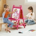 thumbnail image 2 of OLAKIDS Chevalet pour Enfants, Tableau d'Art de Peinture 3 en 1 Réglable, Tableau Noir de Dessin en Bois Pliable Double Face Magnétique avec Rouleau de Papier, Étagère de Rangement, Gobelets pour Garçons Filles, 2 of 9