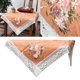 thumbnail image 3 of 1 Juego de Mantel Estampado Estampado 90x90cm , Naranja BLESIY Mantel de fiesta, 3 of 8