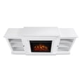 thumbnail image 5 of Bowery Hill Traditional Wood Electric Fireplace for TVs up to 72" in White, 5 of 21