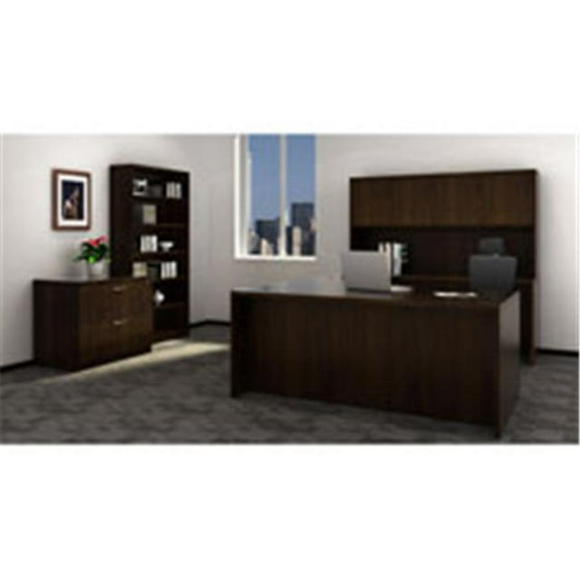 Lorell LLR34324 Chateau Srs Mahogany Laminate Desking