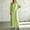 Green, variant on Women A-Line Maxi Dress BseitkotWomen One Shoulder Puff Sleeve Solid Color A-Line Maxi Casual Dress with Pockets White M