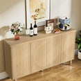 thumbnail image 5 of Tribesigns Sideboard Cabinet with Storage, 59.4-Inch Modern Sideboard Buffet Storage Cabinet with Doors for Kitchen Dining Room Living Room(Walnut), 5 of 5