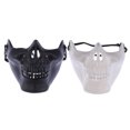 thumbnail image 3 of BRIGHTFUFU 2 uds máscara de esqueleto máscara de cara completa Protector de cara en forma de calavera máscara de Halloween para fiesta de disfraces de Cosplay (blanco y negro), 3 of 8