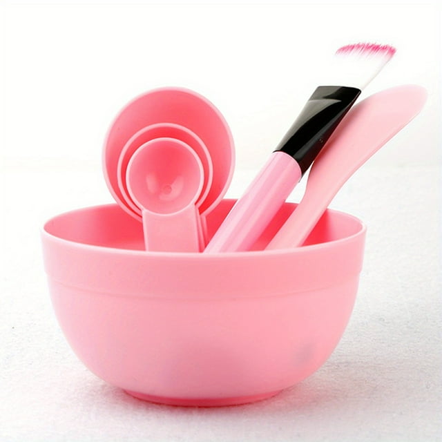 A Set Of Plastic Mask Bowl Set, Measuring Film Bowl Stick, Makeup Brush, Measuring Spoon, Homemade Beauty Care Tools