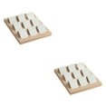 thumbnail image 2 of Maytalsory Rustic Wood Earring Card Holder with Tray for Jewelry Display Showcasing Collection 9 Pair White 2Set, 2 of 6