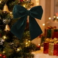 thumbnail image 3 of Velvet Bows For Christmas Tree,Set of 2 Bow Christmas Tree Ornament Elegant Festival Hanging Decoration for Home Party Wedding Holiday Supplies Velvets Bowknot Christmas Craft Decoration(Green), 3 of 6