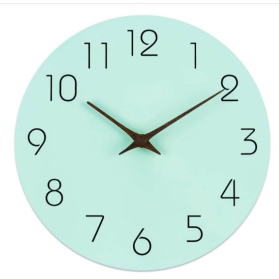 DESIGNICE Wall Clock,Silent Sweep Large Wall Clock,Simple Numbers Nordic-Inspired Design Wall Clocks Battery Operated,Style5