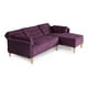 thumbnail image 5 of Sala Modular Reversible Makora Hassan con Memory Foam Color Morado Velvet Respaldo Reclinable de 3 Posiciones con Portavasos, 5 of 10