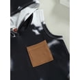 thumbnail image 5 of Newborn Baby Boy Shorts Set Tie Dye Sleeveless Hooded Pullover Top Drawstring Shorts Summer Clothes, 5 of 7