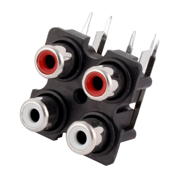 Panel Mount Stereo Audio Video Jack AV Socket 4 Position RCA Female