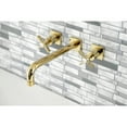 thumbnail image 2 of Kingston Brass KS6022ZX Millennium Two-Handle Wall Mount Roman Tub Faucet, Polished Brass, 2 of 7