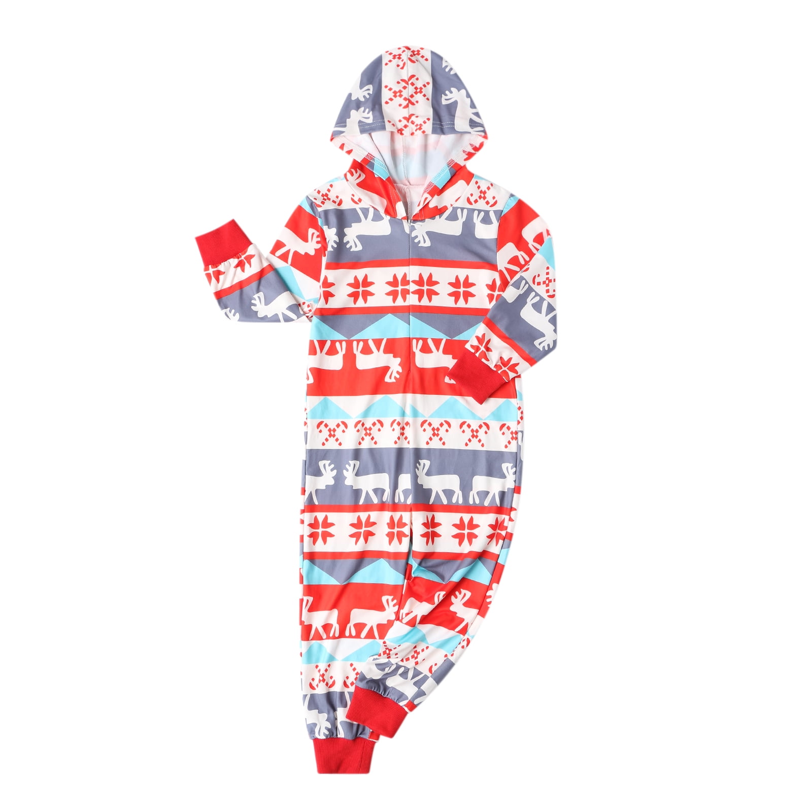 Mioliknya Mioliknya Christmas Matching Family Jumpsuits One Piece Hooded Zip Front Romper Walmart Com Walmart Com