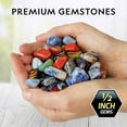 thumbnail image 3 of NATIONAL GEOGRAPHIC Premium Polished Stones - 2 Pounds of 1/2-Inch Tumbled Stones and Crystals Bulk, Arts and Crafts, Rock and Mineral Kit, Rocks for Kids, STEM Toys, 3 of 3
