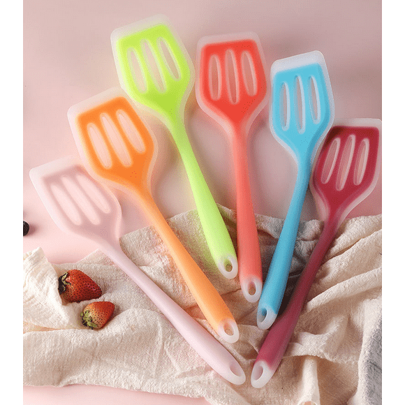 Silicone Spatulas, Rubber Spoon Spatula Heat Resistant One Piece Design Seamless Non-Stick Spoonulas Flexible Scrapers Baking Mixing Tool Set of 6