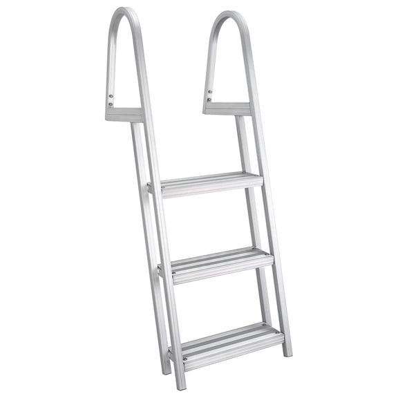 Marine Aluminum Removable Boarding Ladder | 76" Height | Heavy Duty | 300 lb Capacity (3 Step)
