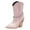 Pink, variant on Fesfesfes Fuzzy Boots for Women Fashion Solid Boots Zipper Pointed High Heel Boots Shoes US:5.5(36)