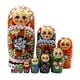 thumbnail image 1 of 10 piezas de muñecas rusas de madera pintadas a mano, regalo de deseos, hermosas muñecas Matryoshka de madera coleccionables para estante, 1 of 9