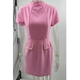 thumbnail image 4 of ZANKLEY Womens Short Sleeve High Neck Mini Dress Party Clubwear Club Bodycon Short Dresses, 4 of 9