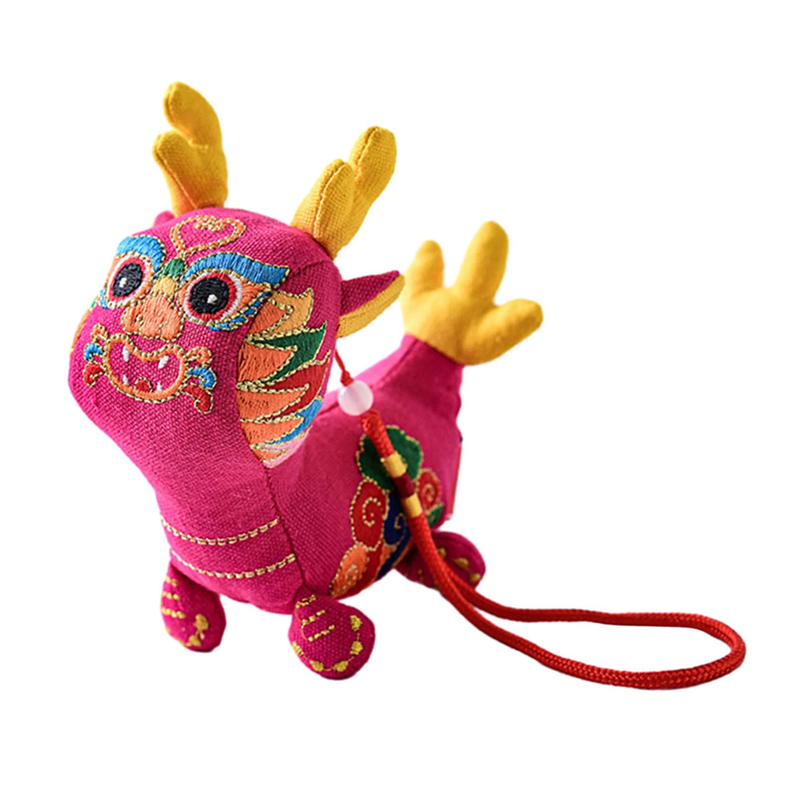 Muñeca de peluche CUTICAT dragón chino relleno colgante 3D estilo