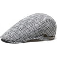 thumbnail image 2 of LinYooLi Beret Caps for Men, Elastic Driving Hat, Vintage Plaid Ivy Hats Cotton Blend, 2 of 4