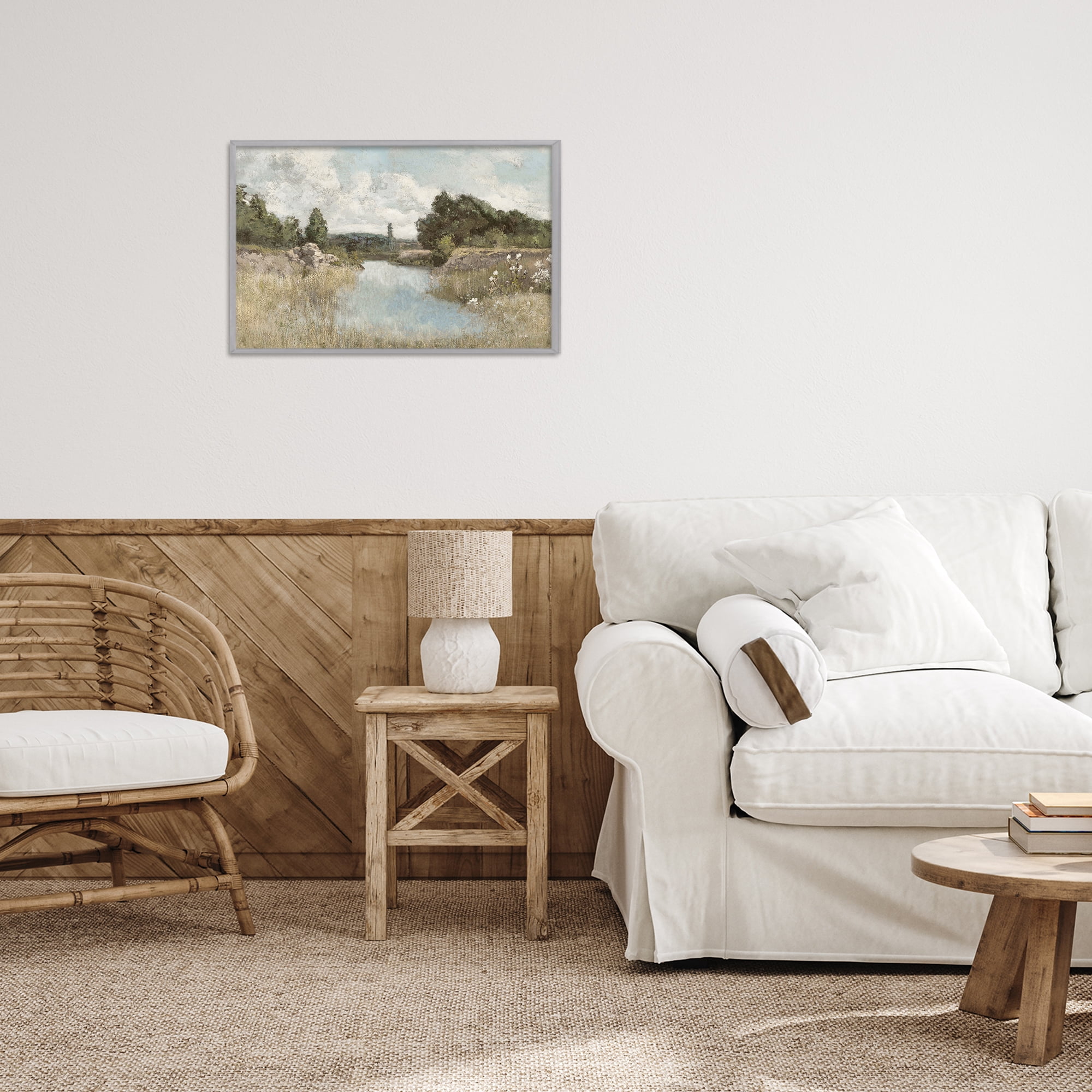 Stupell Industries Dawn At The Shore Gray Framed Giclee Art, design by Christy McKee